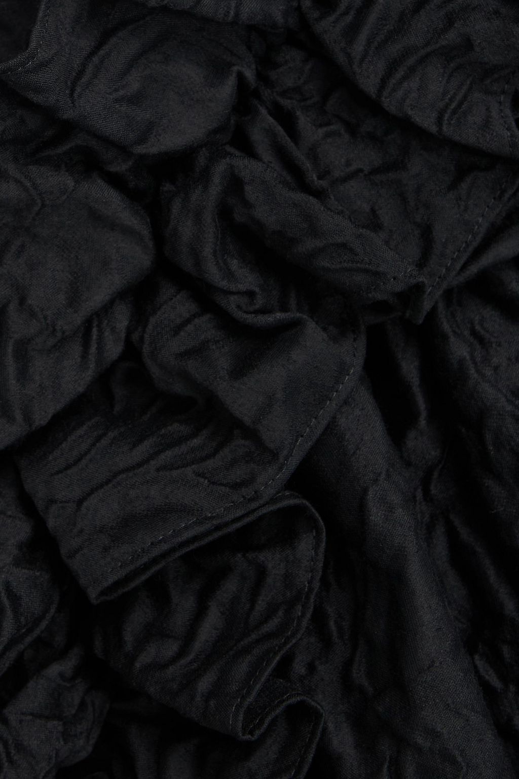 CECILIE BAHNSEN 러플 장식 울 혼방 클로케 탑