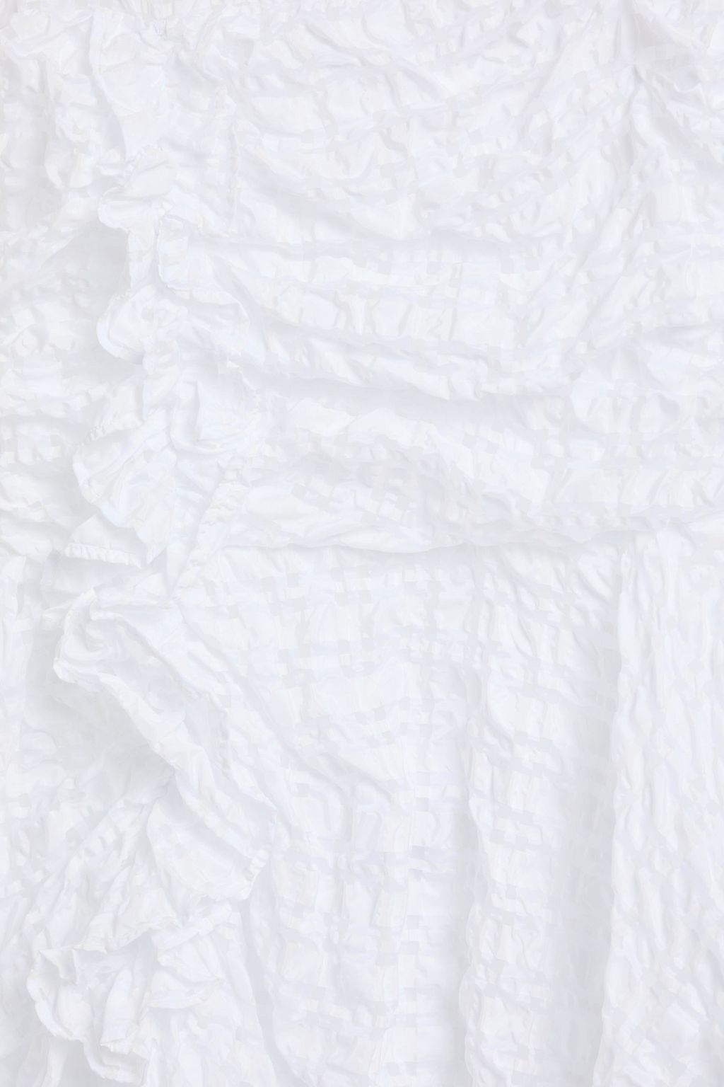 CECILIE BAHNSEN 러플 장식 시어서커 탑