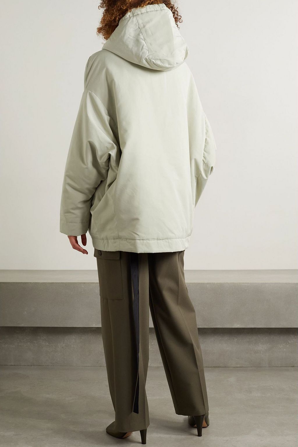DRKSHDW BY RICK OWENS Peter wattierte Jacke aus Faille mit Kapuze