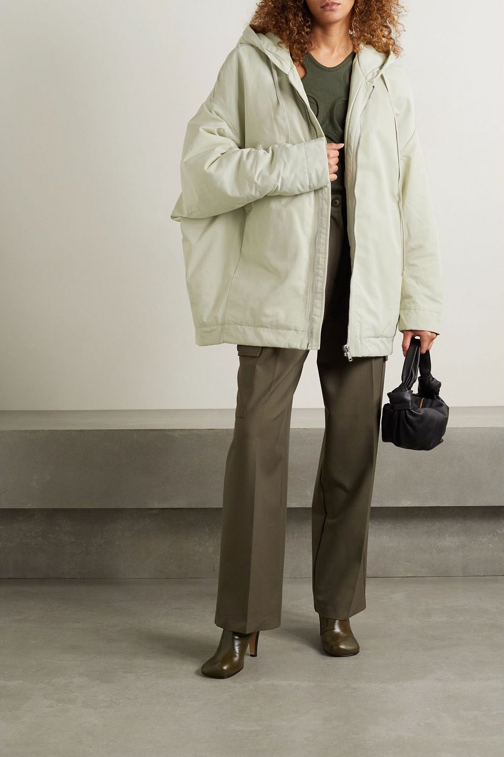 DRKSHDW BY RICK OWENS Peter wattierte Jacke aus Faille mit Kapuze