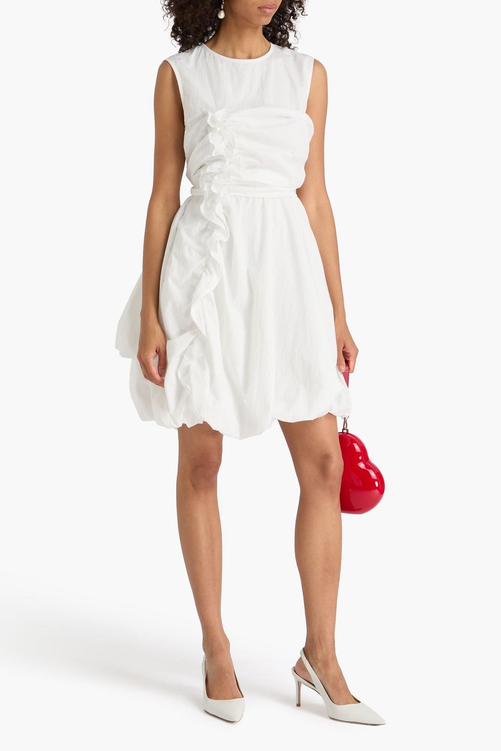 CECILIE BAHNSEN Alexa gathered cotton-blend cloqué mini dress