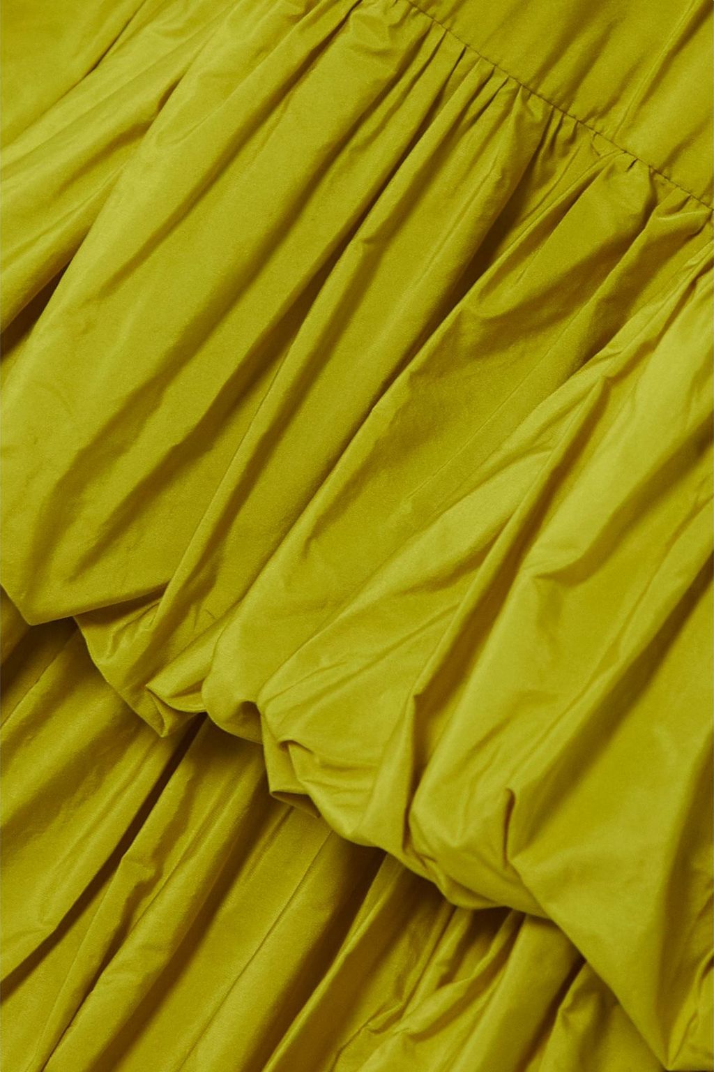 MOLLY GODDARD Nikita gestuftes Kleid aus Taft mit Falten