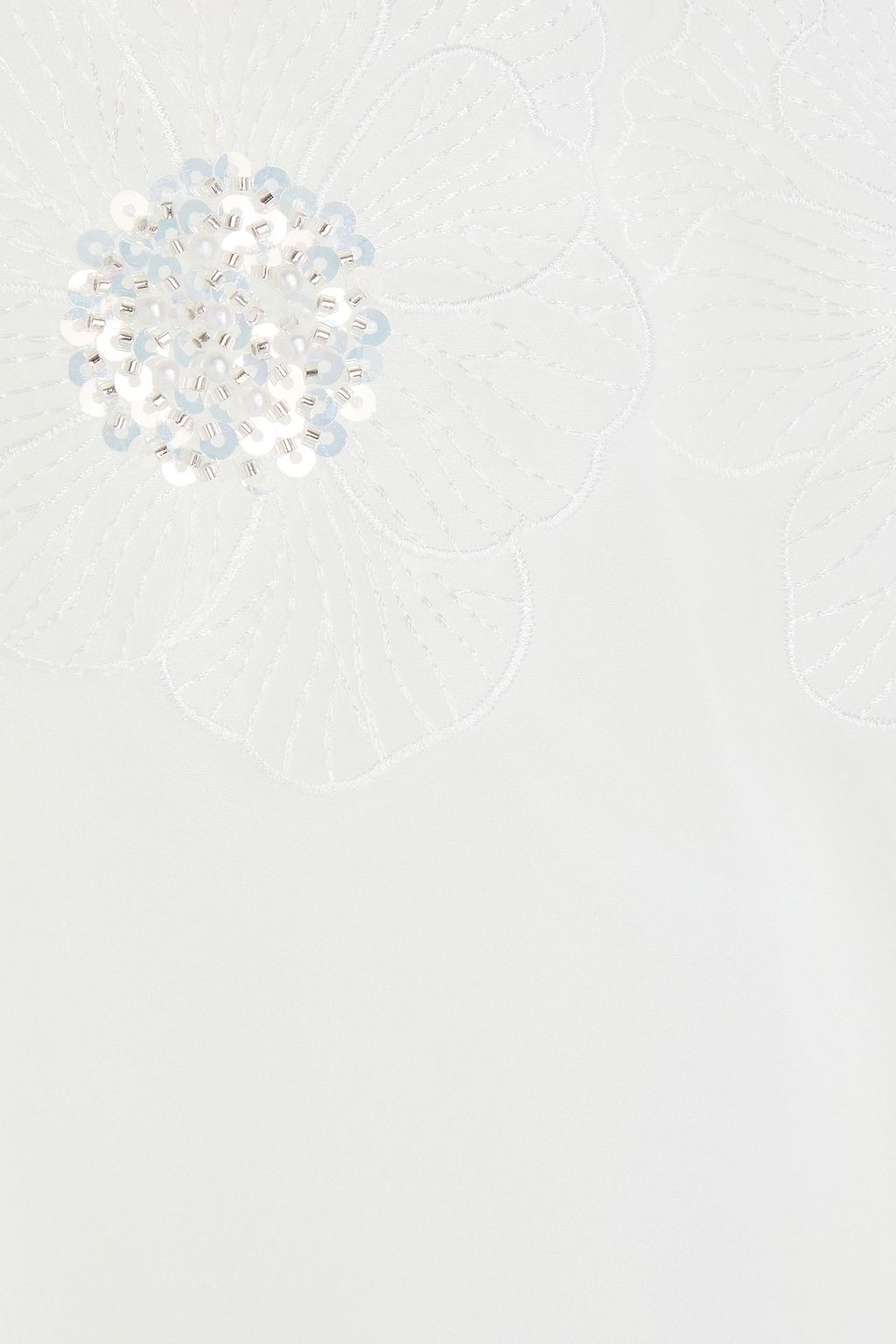 MAJE Floral-appliquéd organza shirt