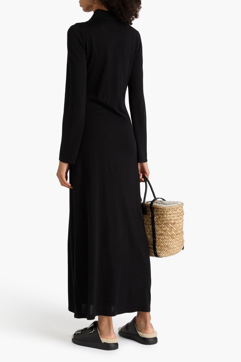 GUEST IN RESIDENCE Showtime silk and linen-blend maxi shirt dress