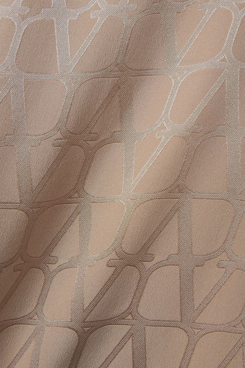 VALENTINO GARAVANI 프린트 실크 새틴 자카드 스트레이트 레그 팬츠