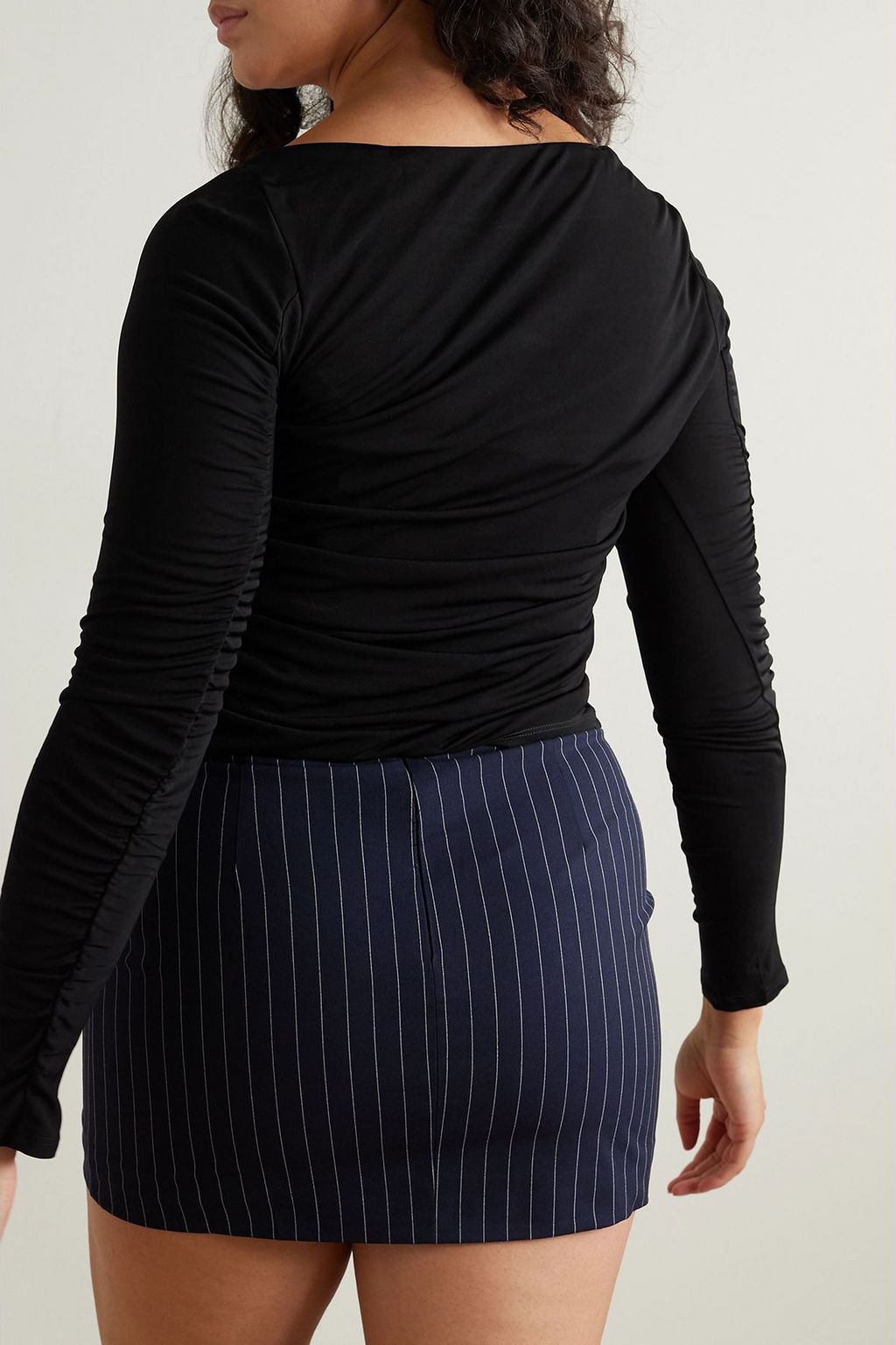 STAUD Solana draped stretch-jersey top