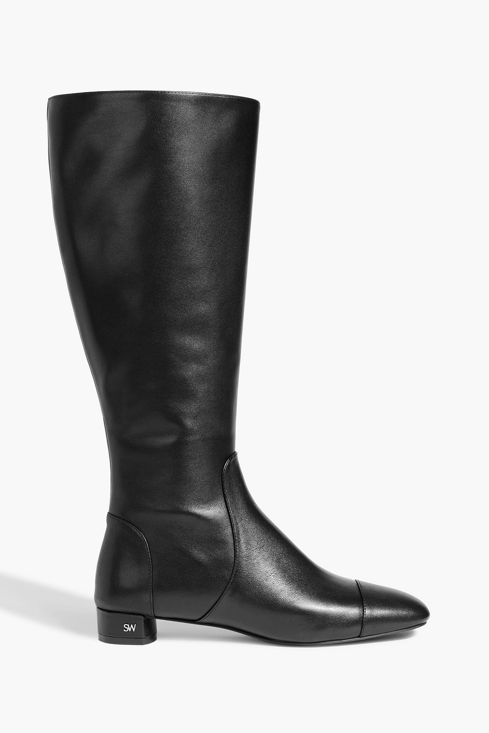 Stuart Weitzman Bridget Leather Knee Boots In Black