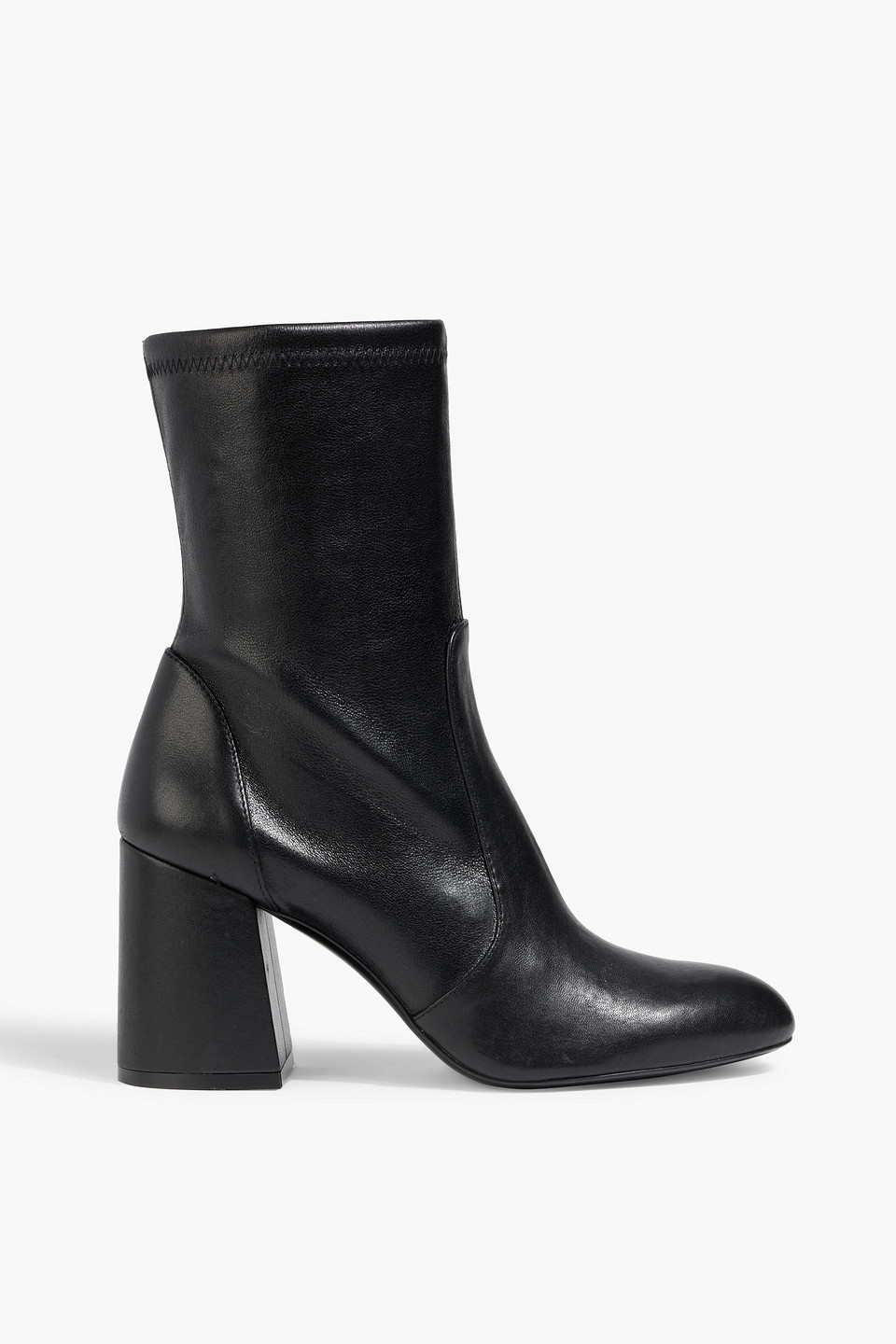 Stuart Weitzman Stretch-leather Ankle Boots In Black