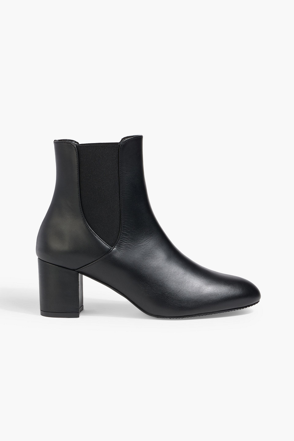 Stuart Weitzman Yuliana 60 Leather Chelsea Boots In Black