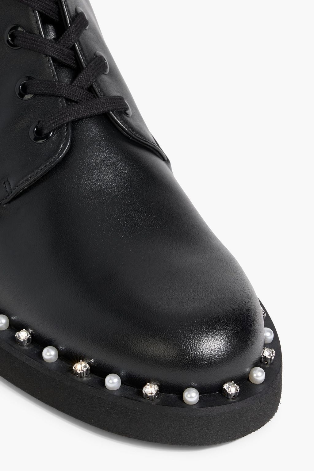 STUART WEITZMAN Reverie embellished leather combat boots