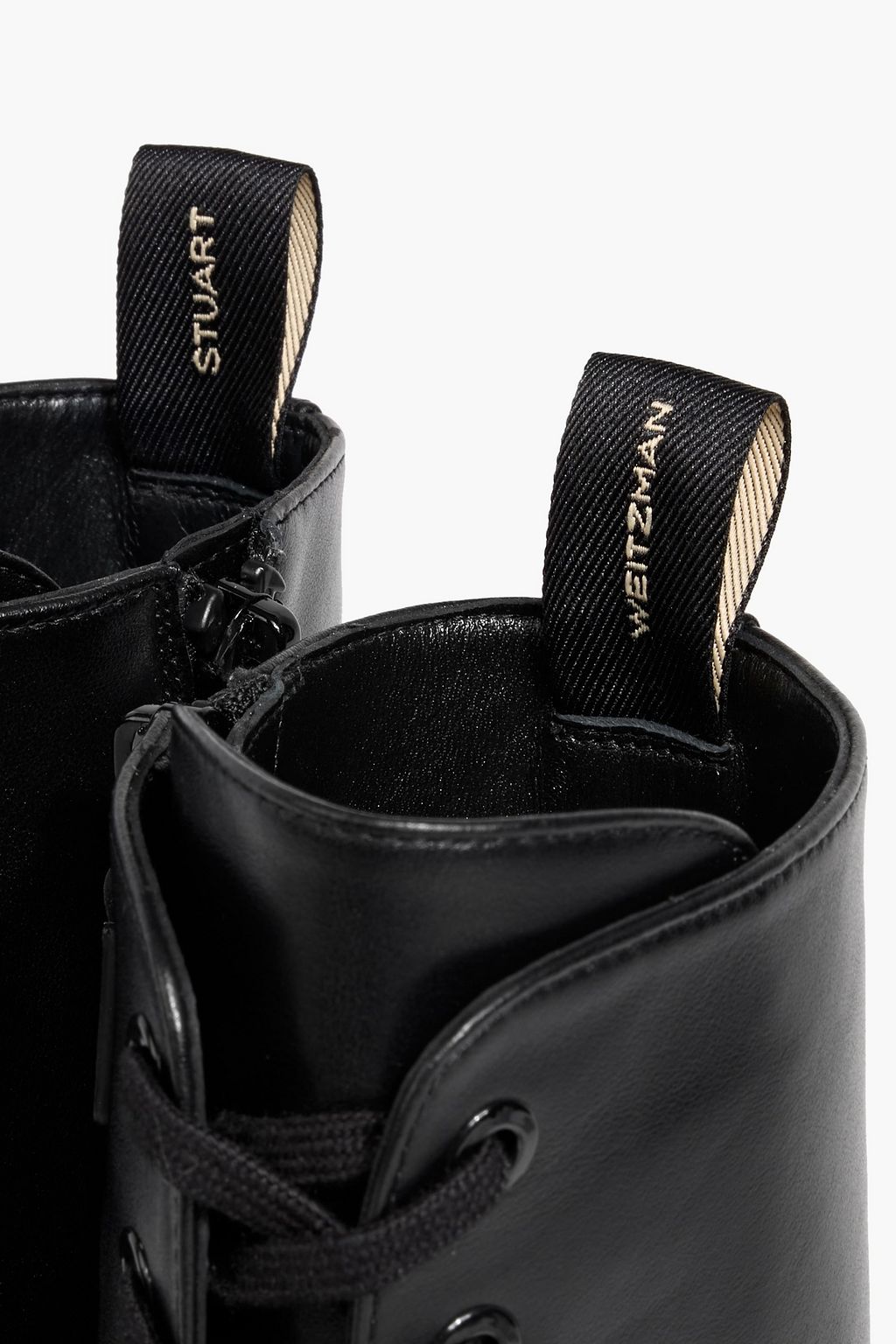 STUART WEITZMAN Reverie embellished leather combat boots