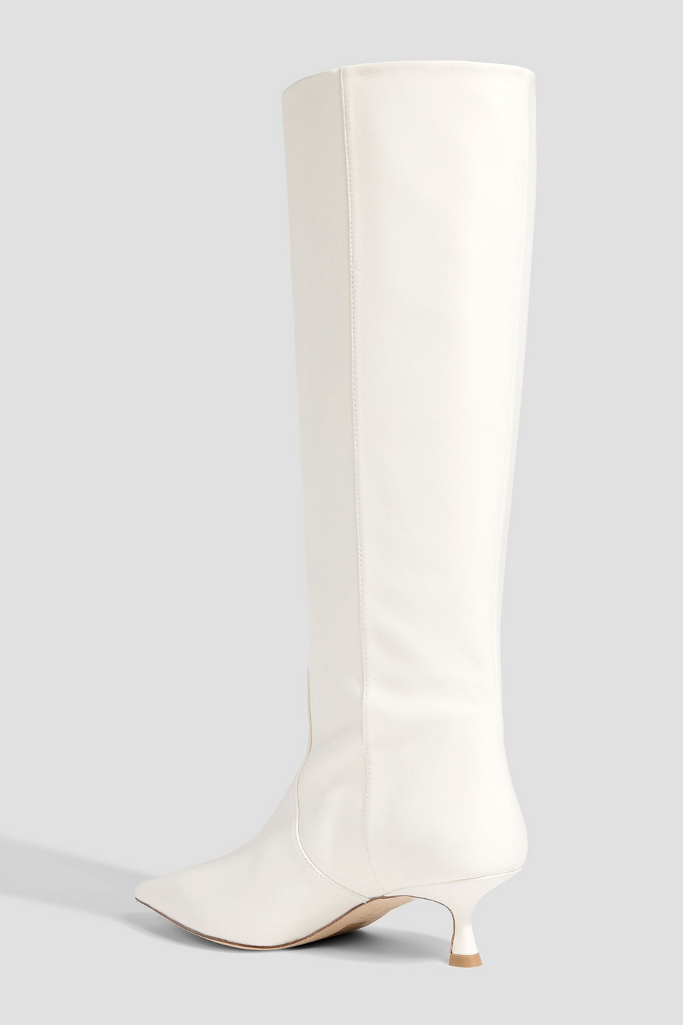 Stuart Weitzman Naomi 50 Leather Knee Boots In White