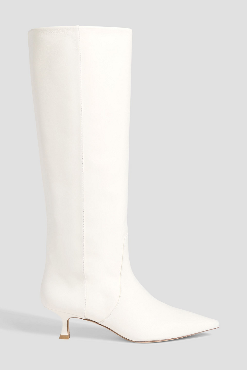Stuart Weitzman Naomi 50 Leather Knee Boots In White