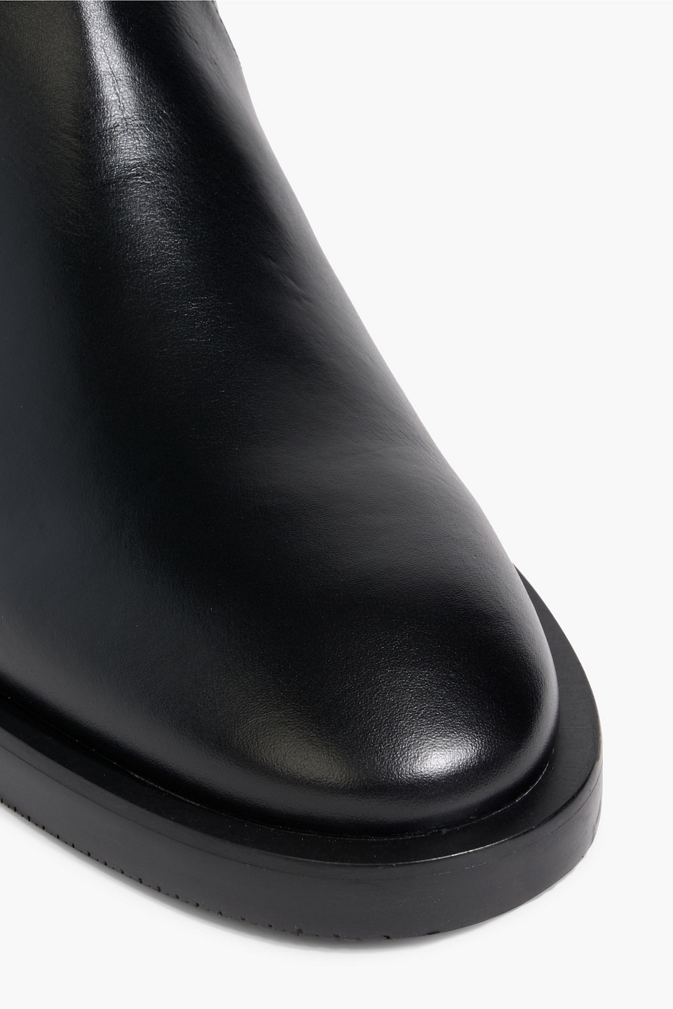 Stuart Weitzman Lenora Leather Knee Boots In Black