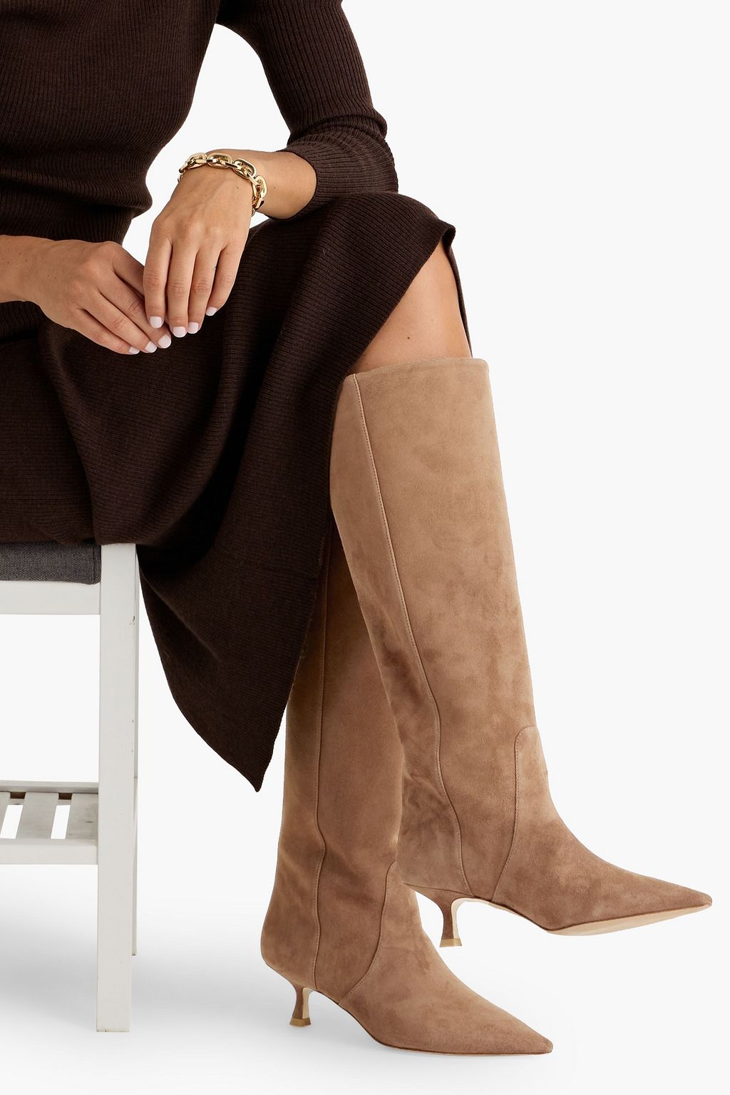 STUART WEITZMAN Naomi suede knee boots