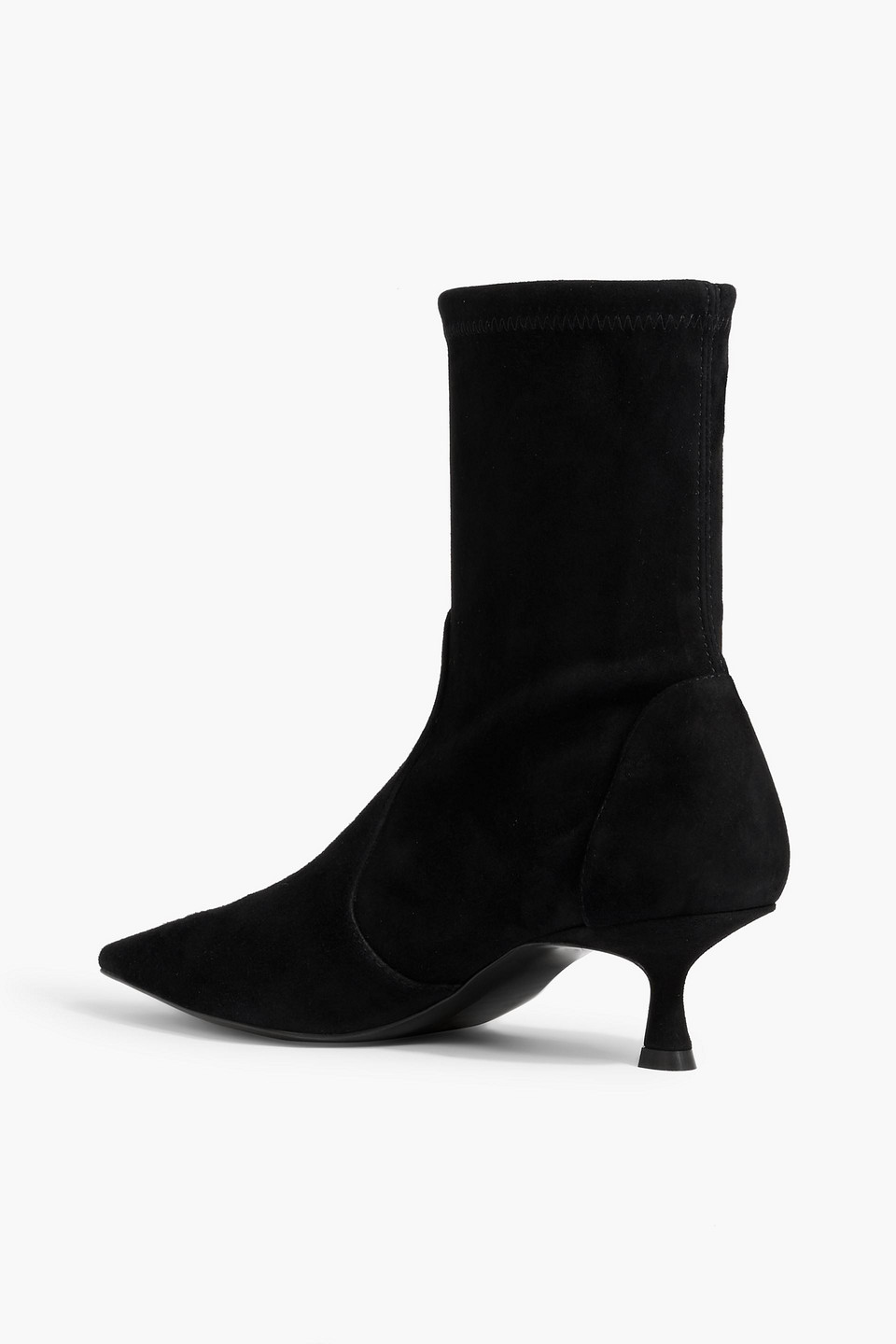 Stuart Weitzman Naomi 50 Suede Ankle Boots In Black