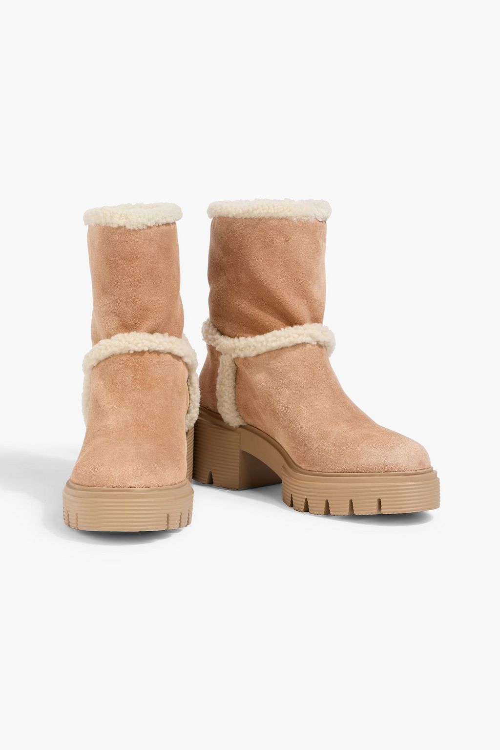 STUART WEITZMAN Lennox shearling ankle boots