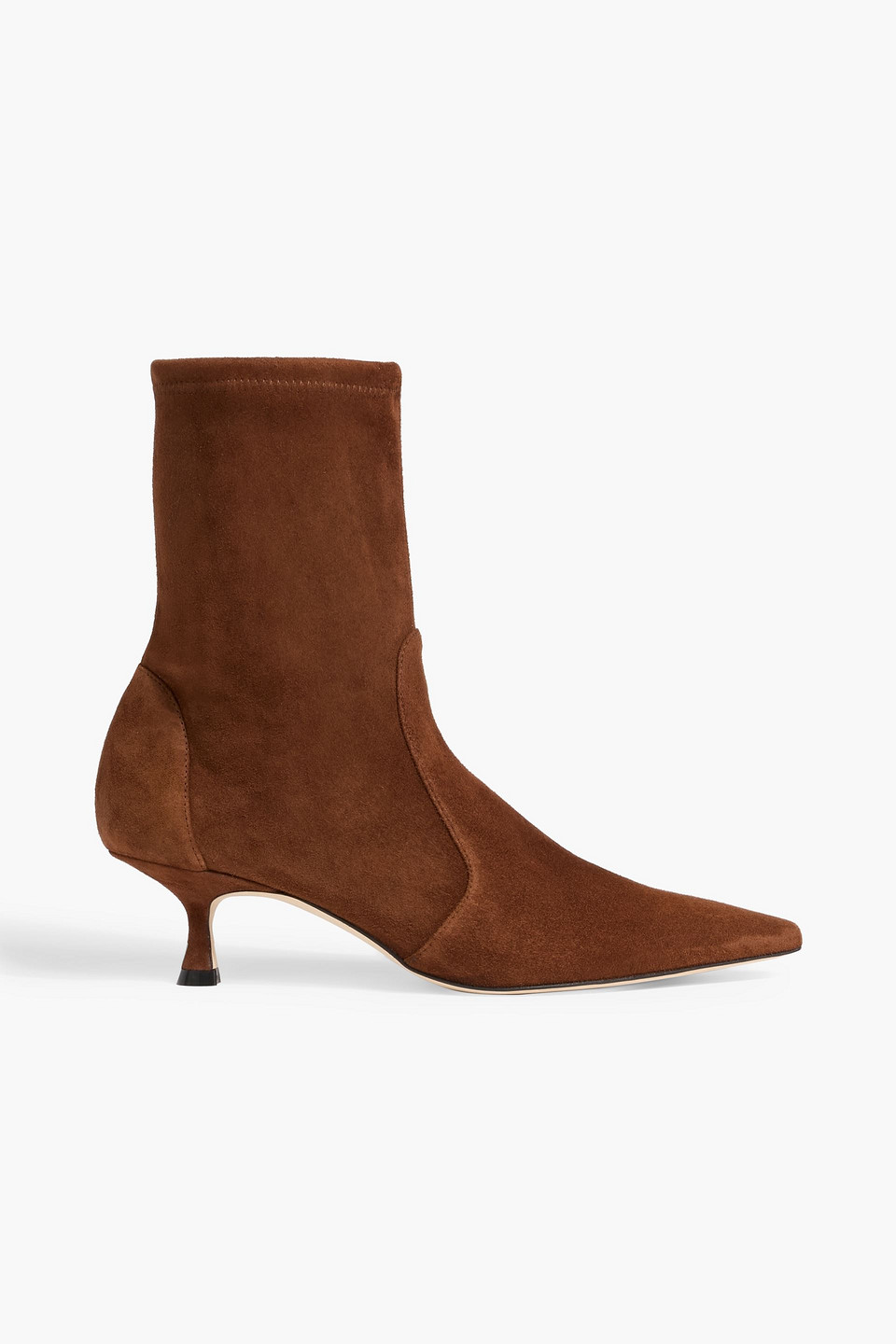 Stuart Weitzman Naomi 50 Suede Ankle Boots In Brown