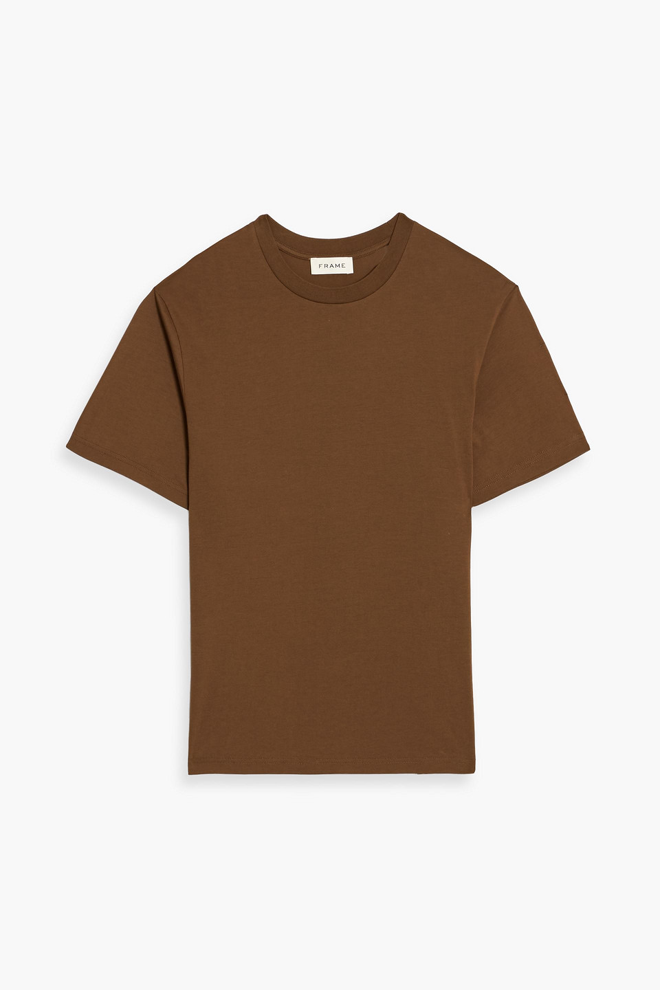frame - cotton-jersey t-shirt - brown - s