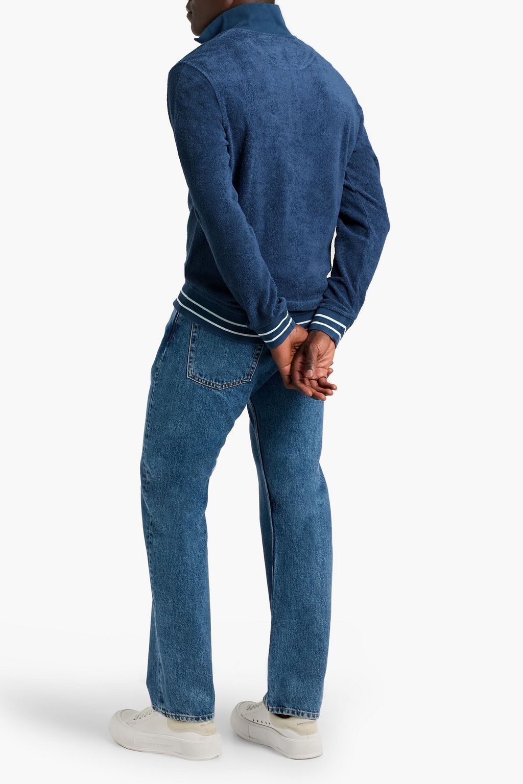 ORLEBAR BROWN Isar cotton-terry half-zip sweatshirt