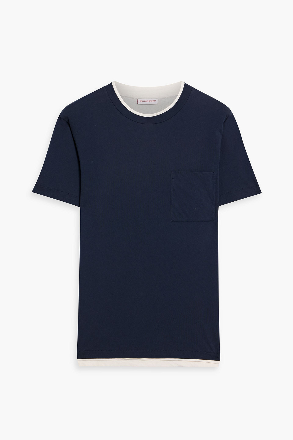 Layered cotton-jersey T-shirt