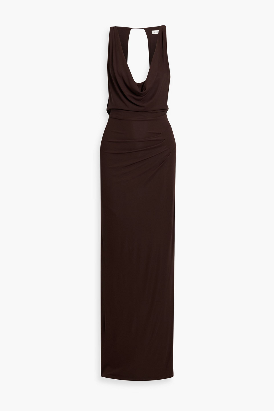 Simkhai Kosme Open-back Stretch-jersey Gown In Brown