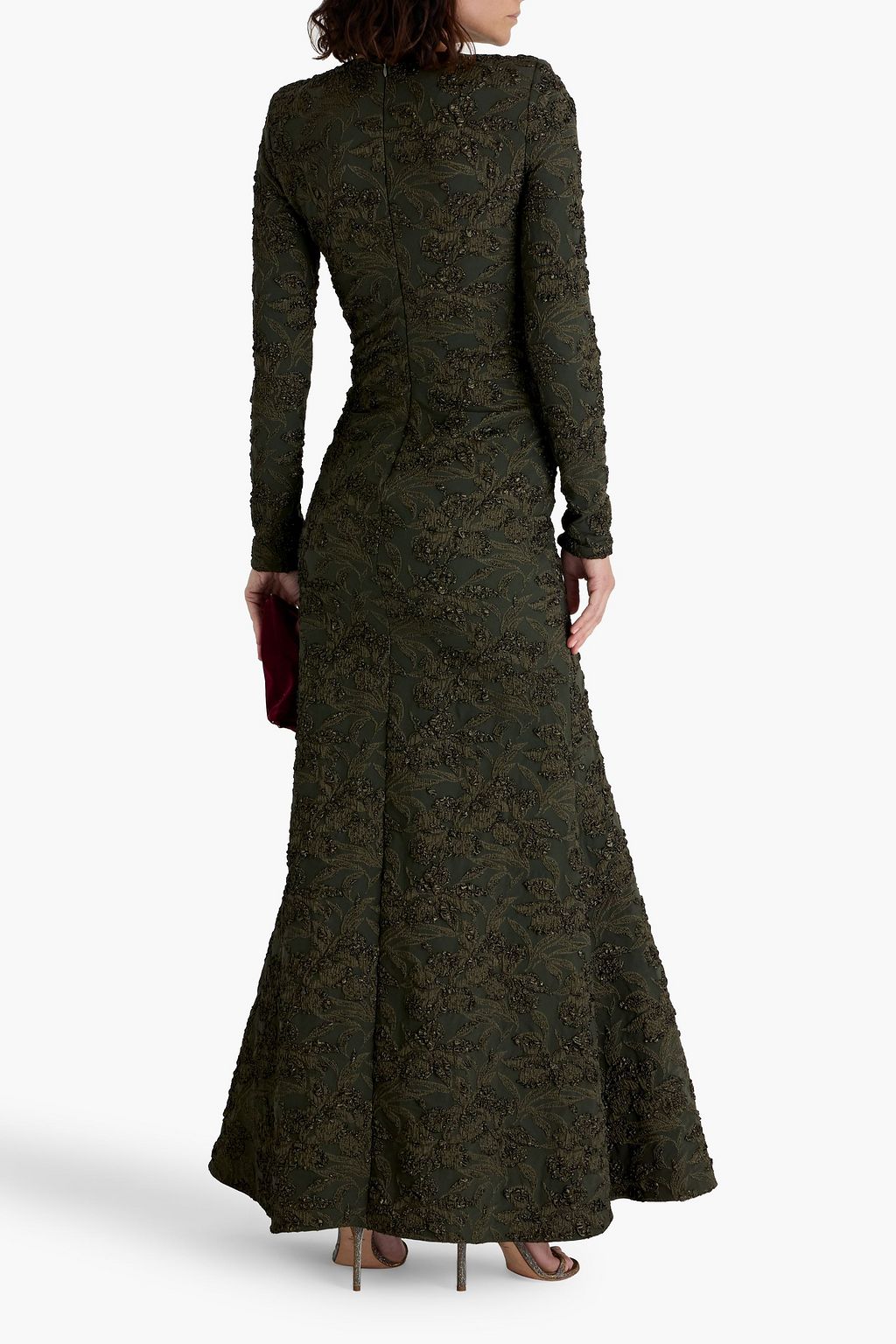 OSCAR DE LA RENTA Metallic jacquard gown
