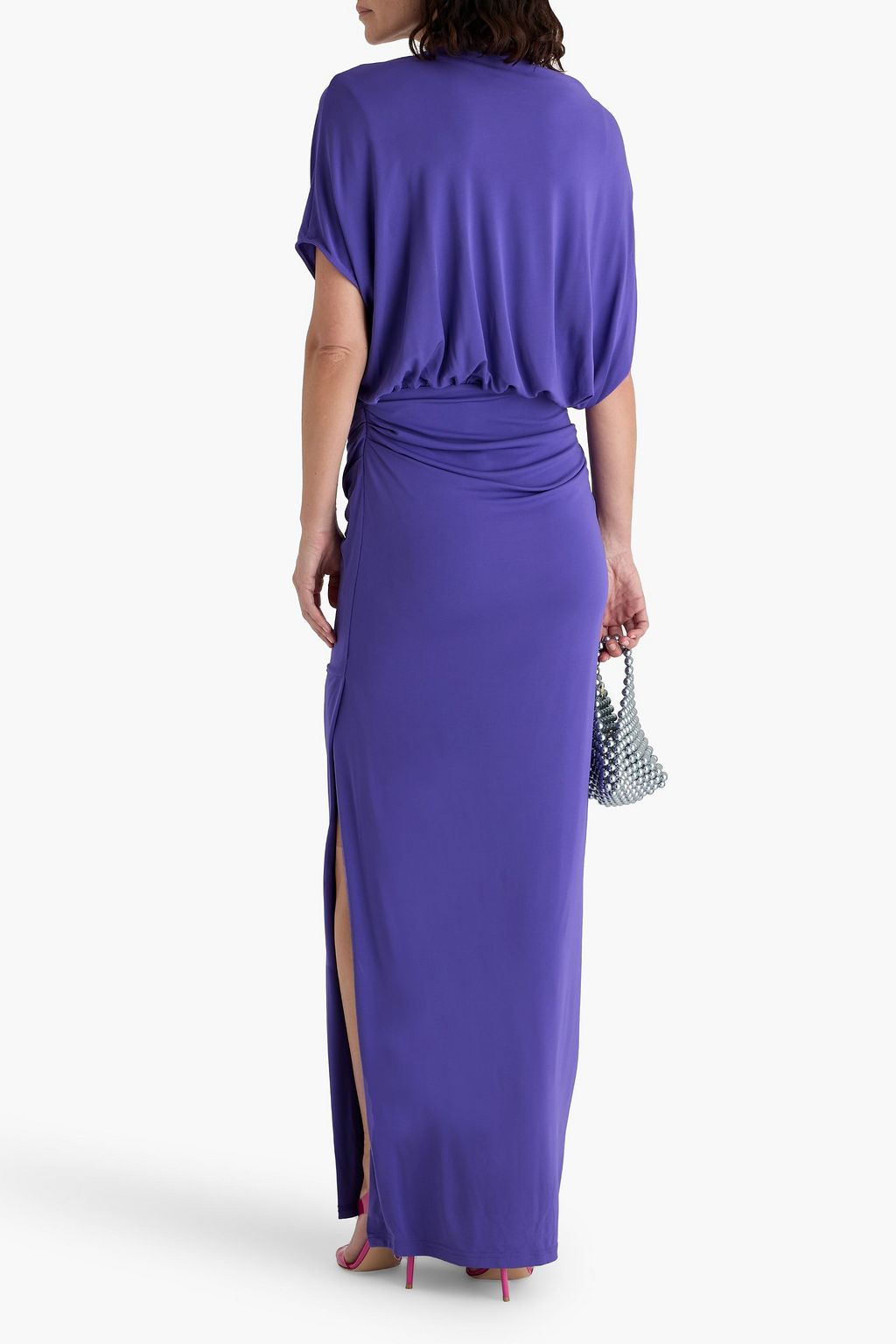 SIMKHAI Hollins draped stretch-jersey gown