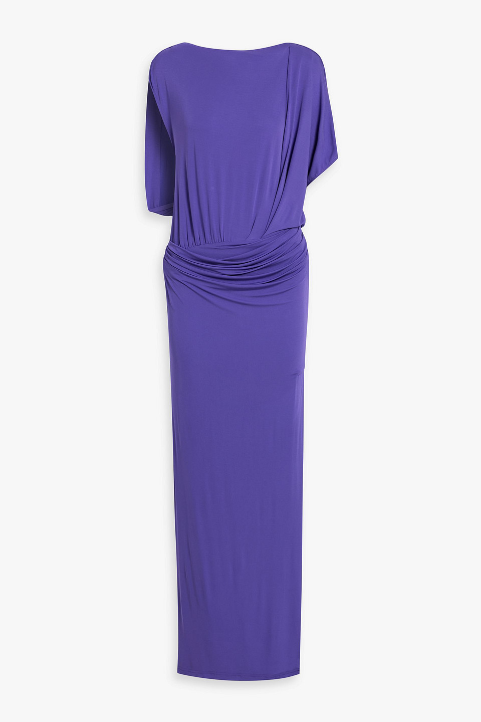 Simkhai Hollins Draped Stretch-jersey Gown In Purple