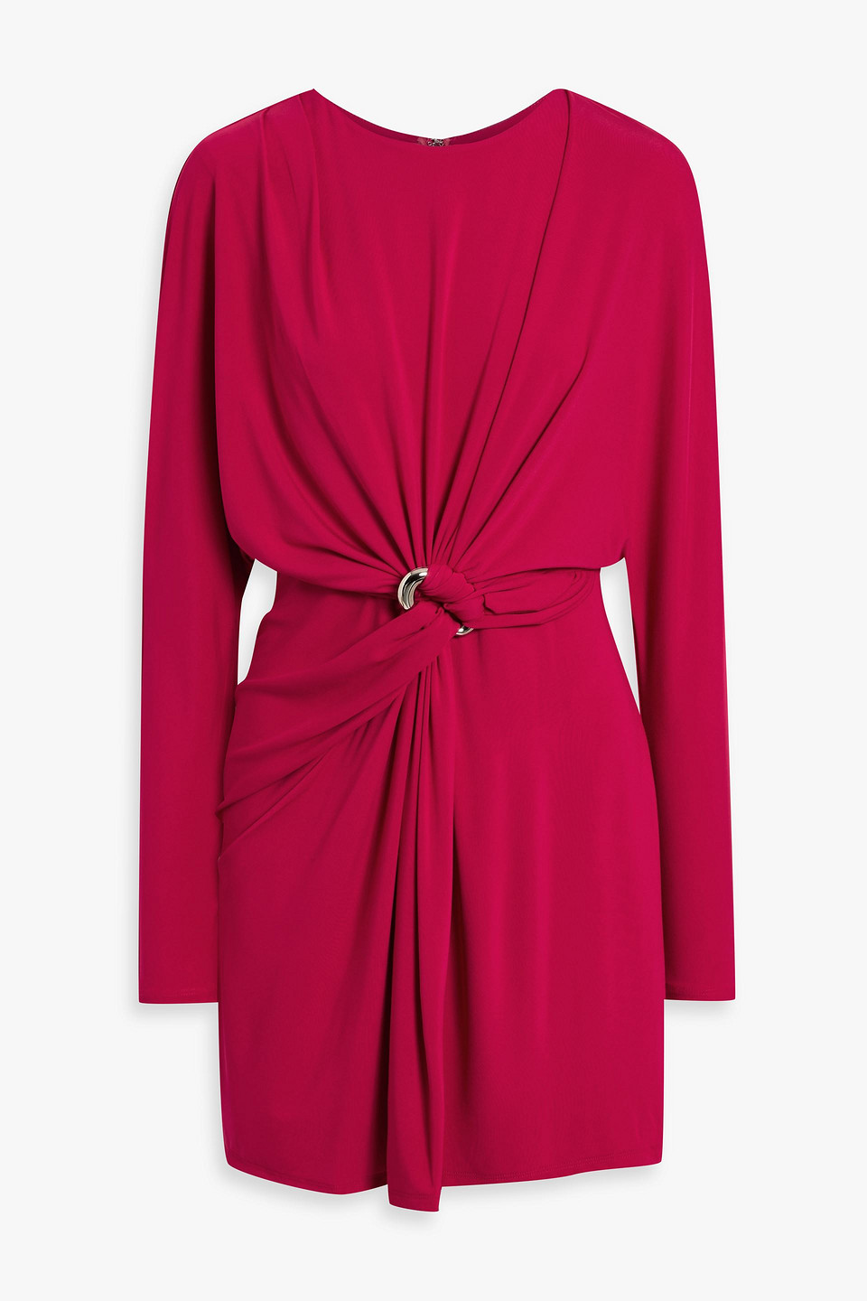 Simkhai Linds Gathered Long-sleeve Mini Dress In Pink
