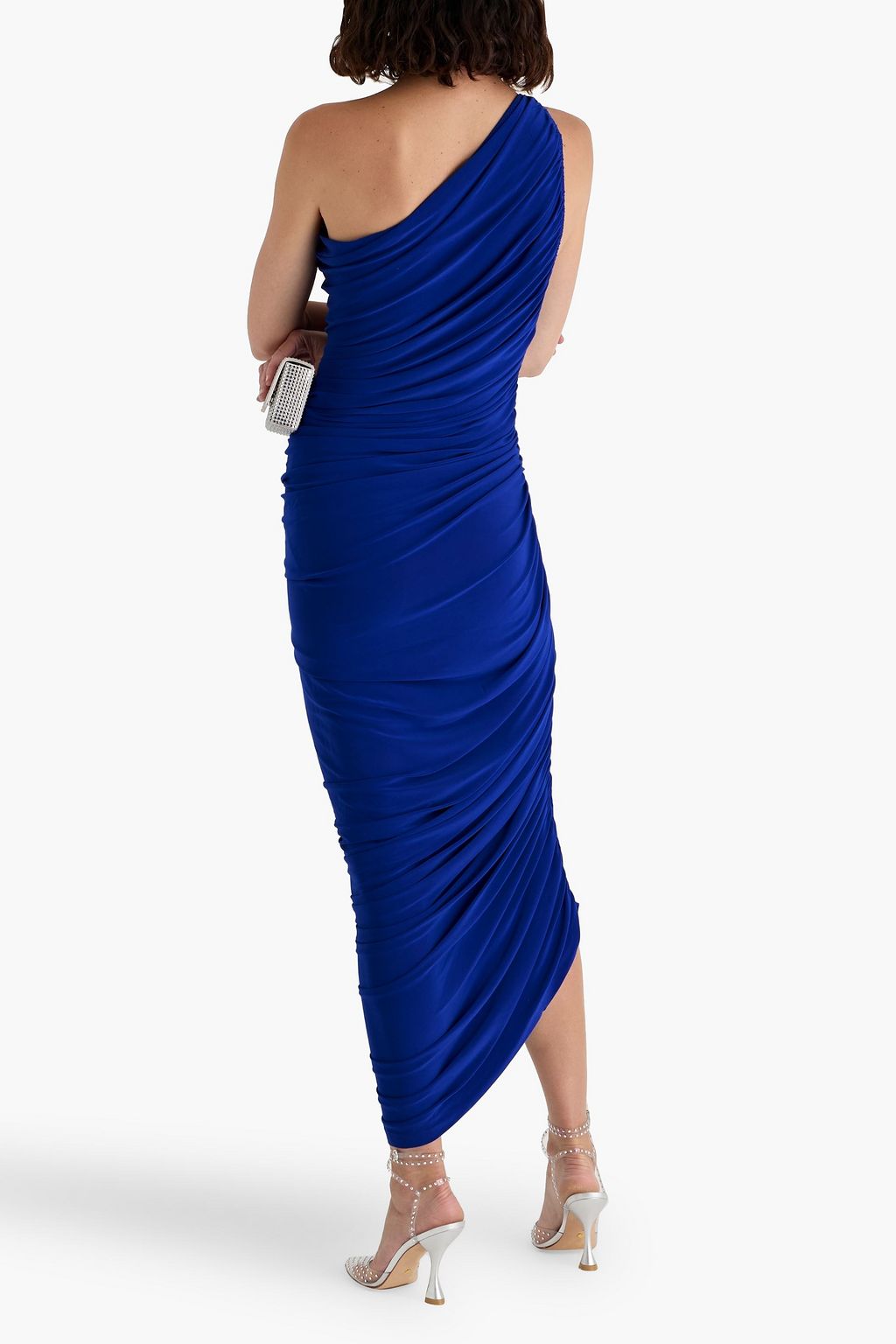 NORMA KAMALI Diana one-shoulder ruched stretch-jersey maxi dress