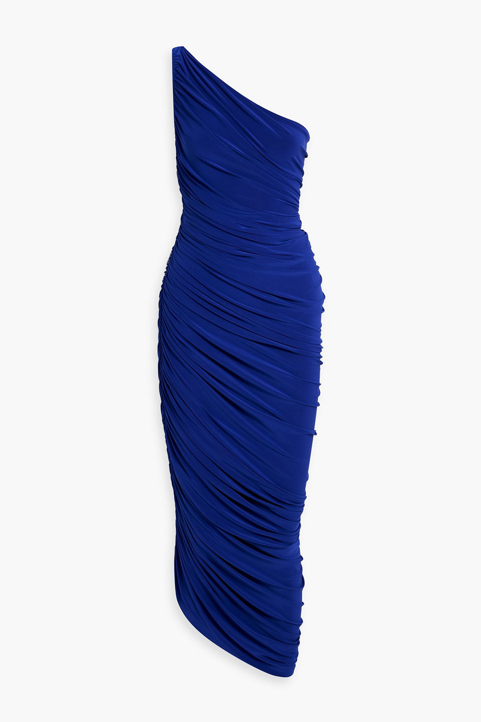 Diana one-shoulder ruched stretch-jersey maxi dress