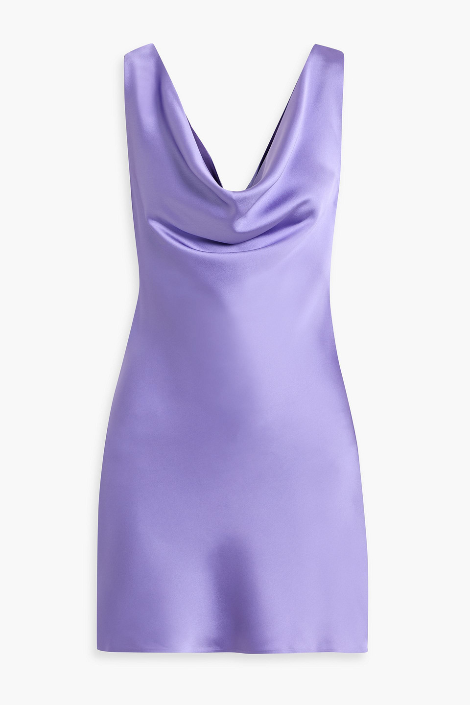 Draped satin mini dress