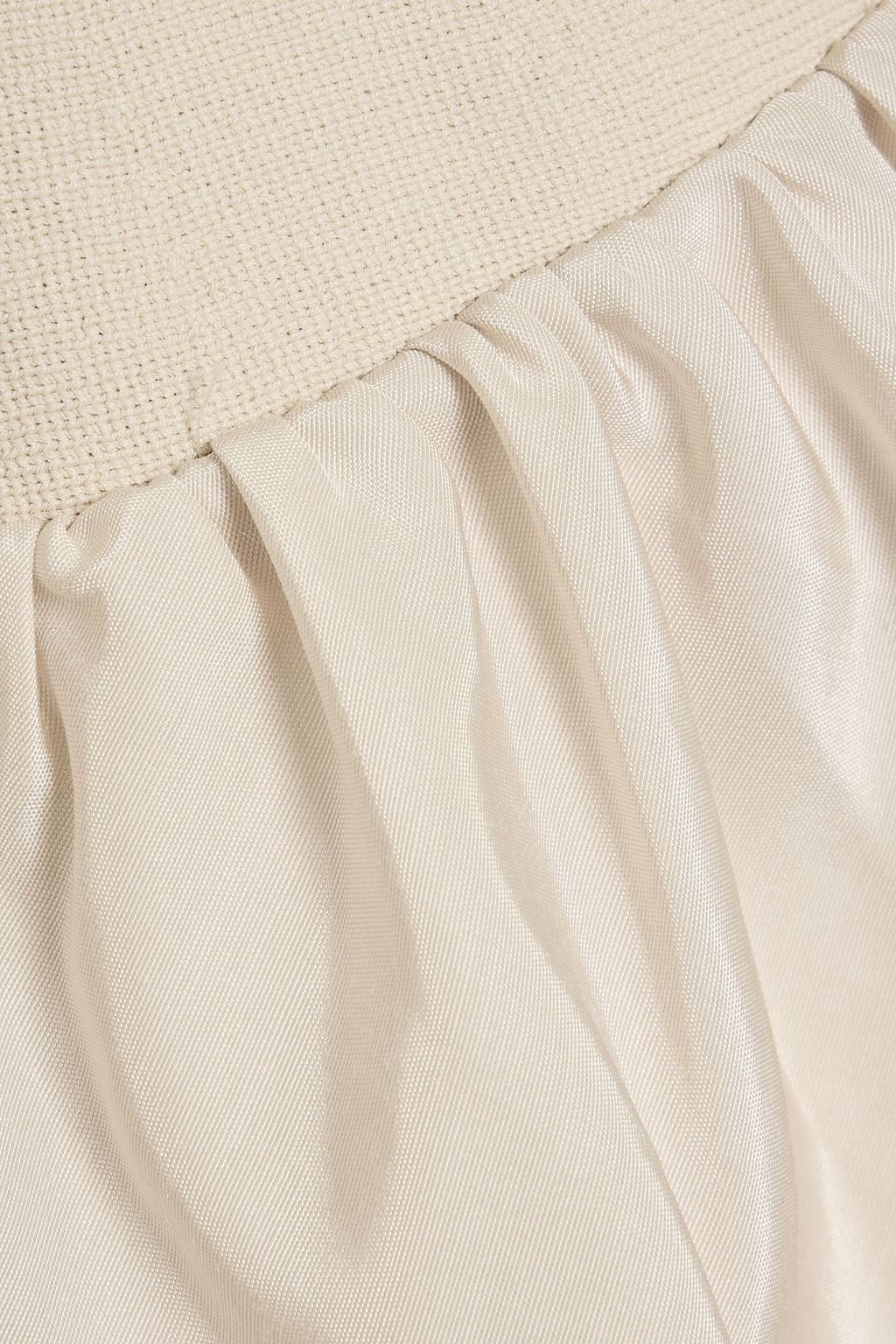SIMKHAI Kenlie asymmetric stretch-knit and taffeta midi dress