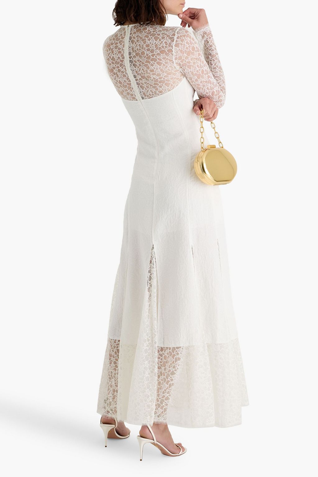 SIMKHAI Brinda corded lace and cloqué gown