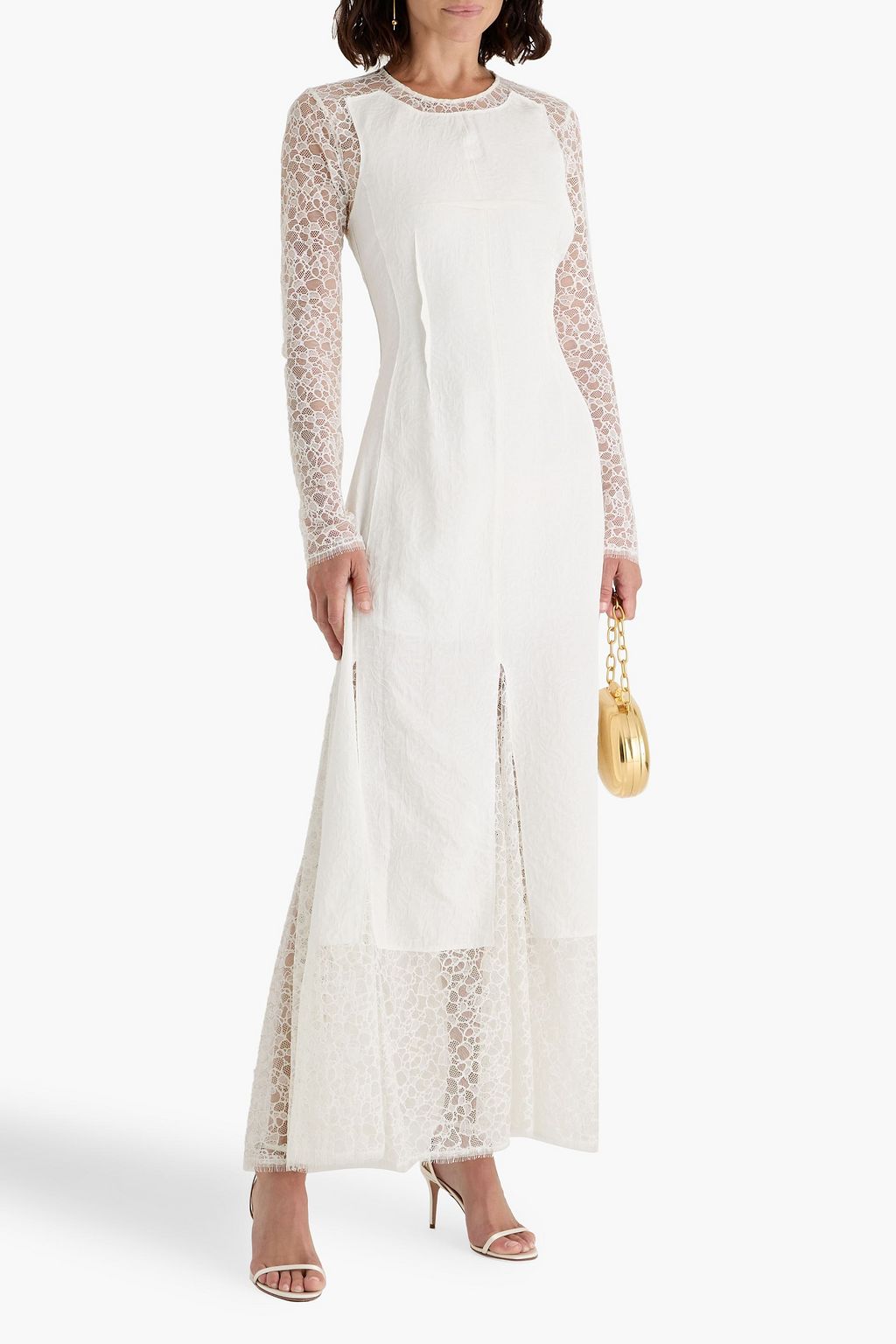 SIMKHAI Brinda corded lace and cloqué gown