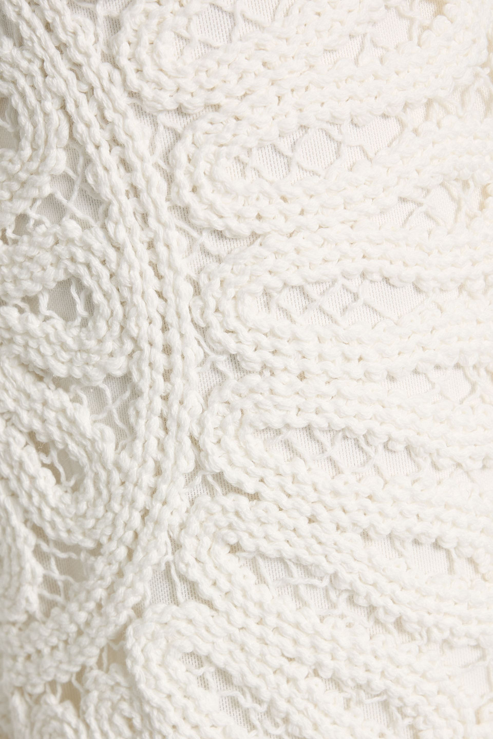 Simkhai Elise Strapless Crocheted Cotton Maxi Dress In White