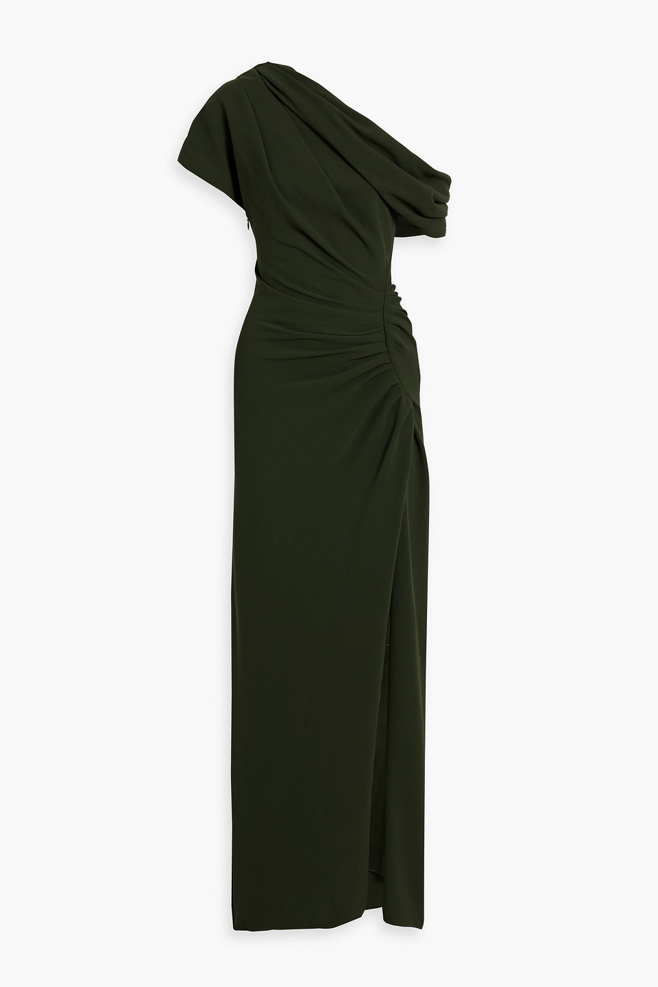 Simkhai Kalli Off-the-shoulder Crepe Maxi Dress In Green