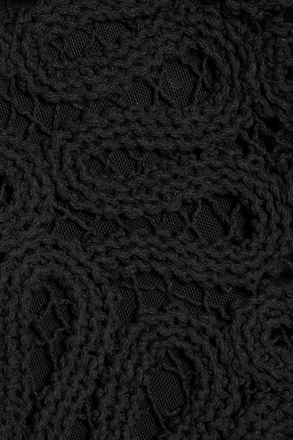 Simkhai Mccall Cage Crochet Embroidery Mini Dress In Black
