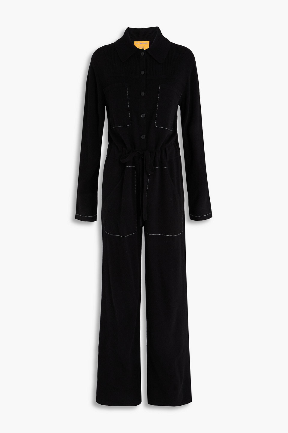 Guest In Residence Everywear Coverall 2.0 Cashmere Jumpsuit In Black