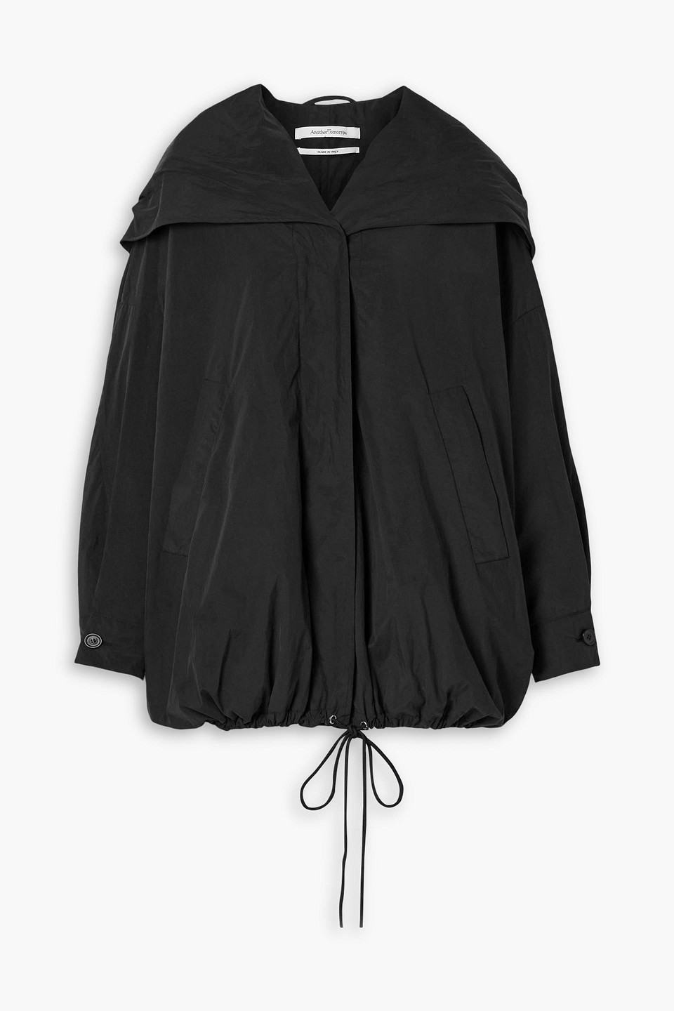 Another Tomorrow Oversized-shelljacke Mit Kapuze In Black
