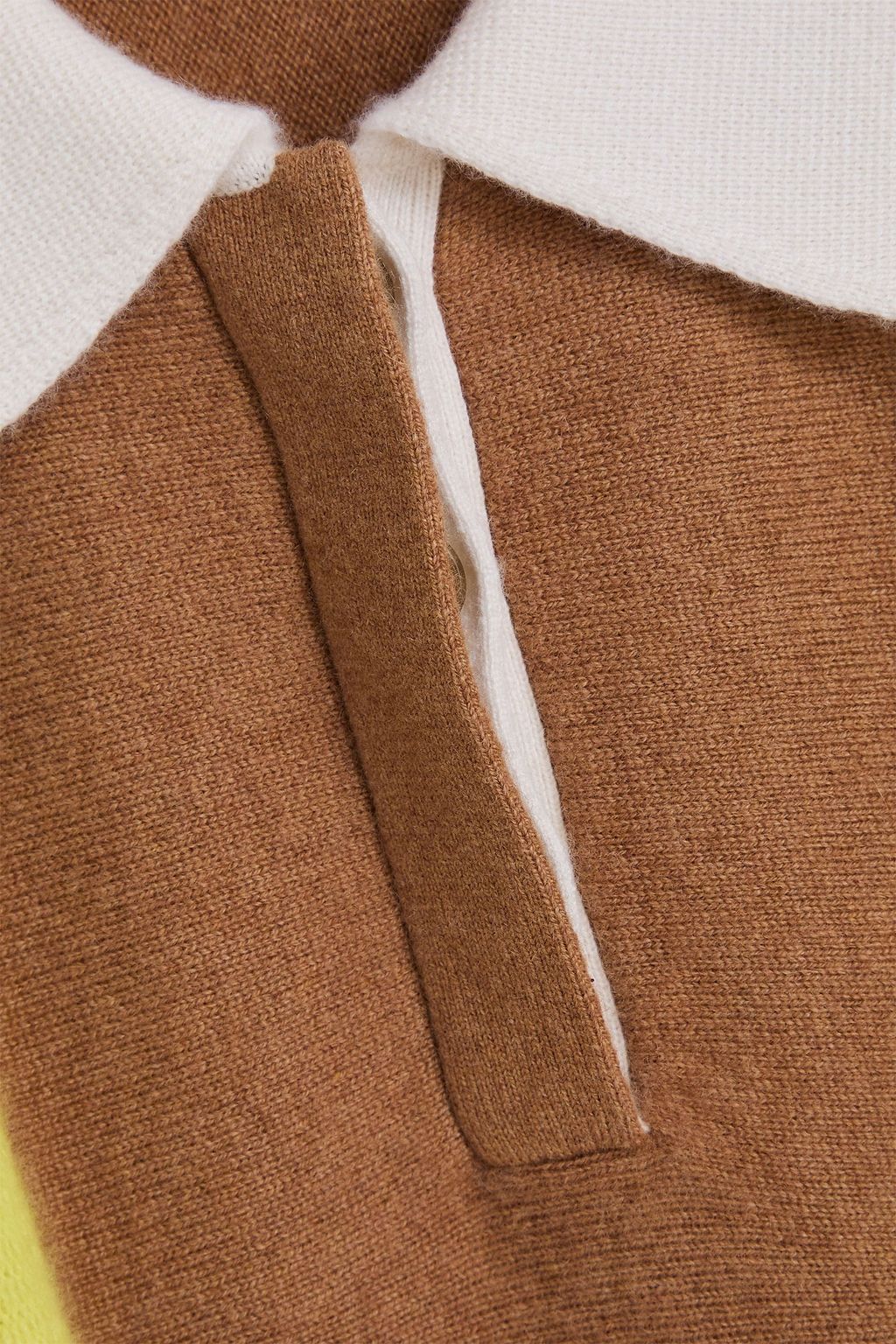 GUEST IN RESIDENCE Striped intarsia cashmere polo sweater