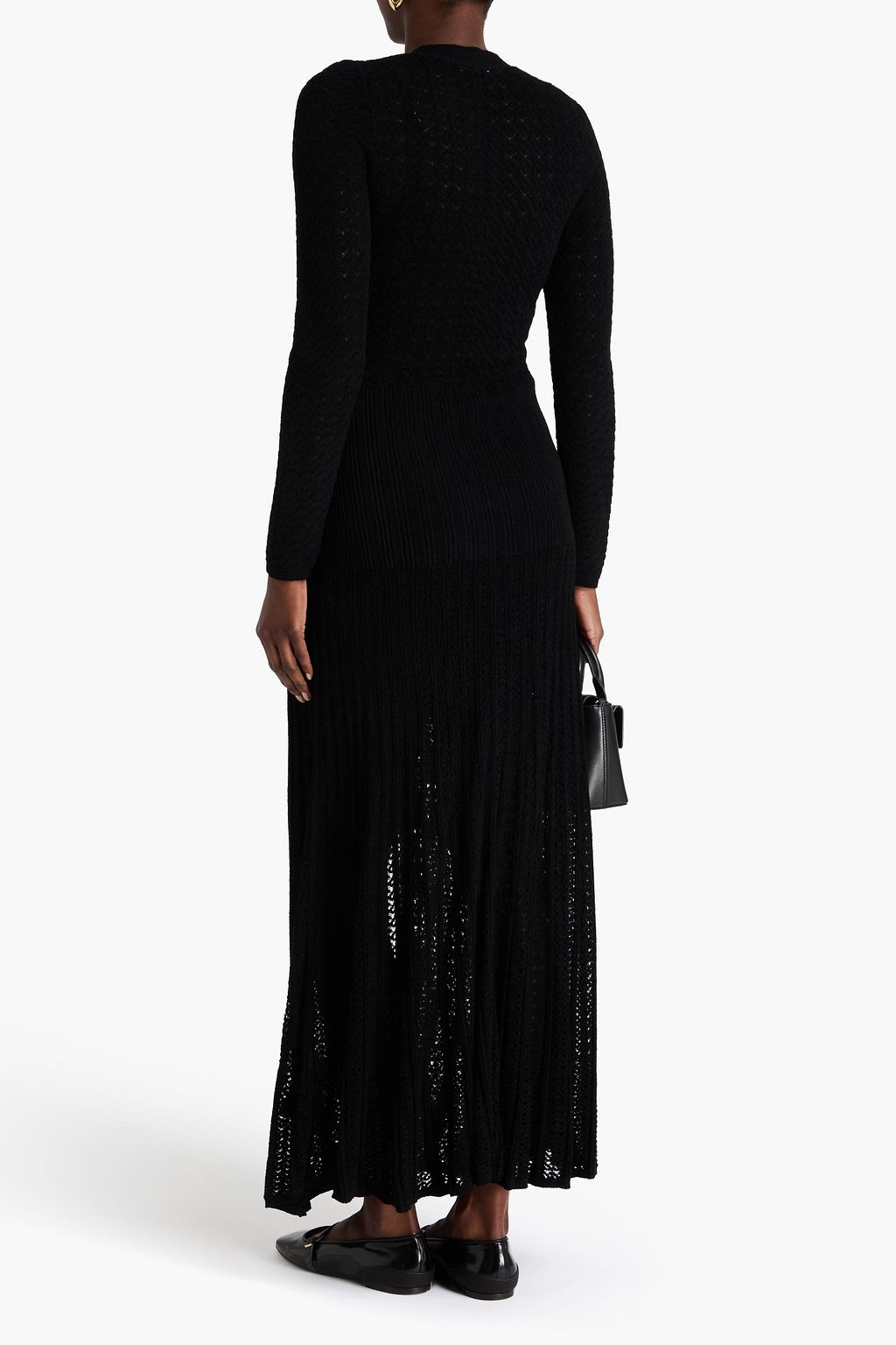 SANDRO Crochet-knit maxi dress
