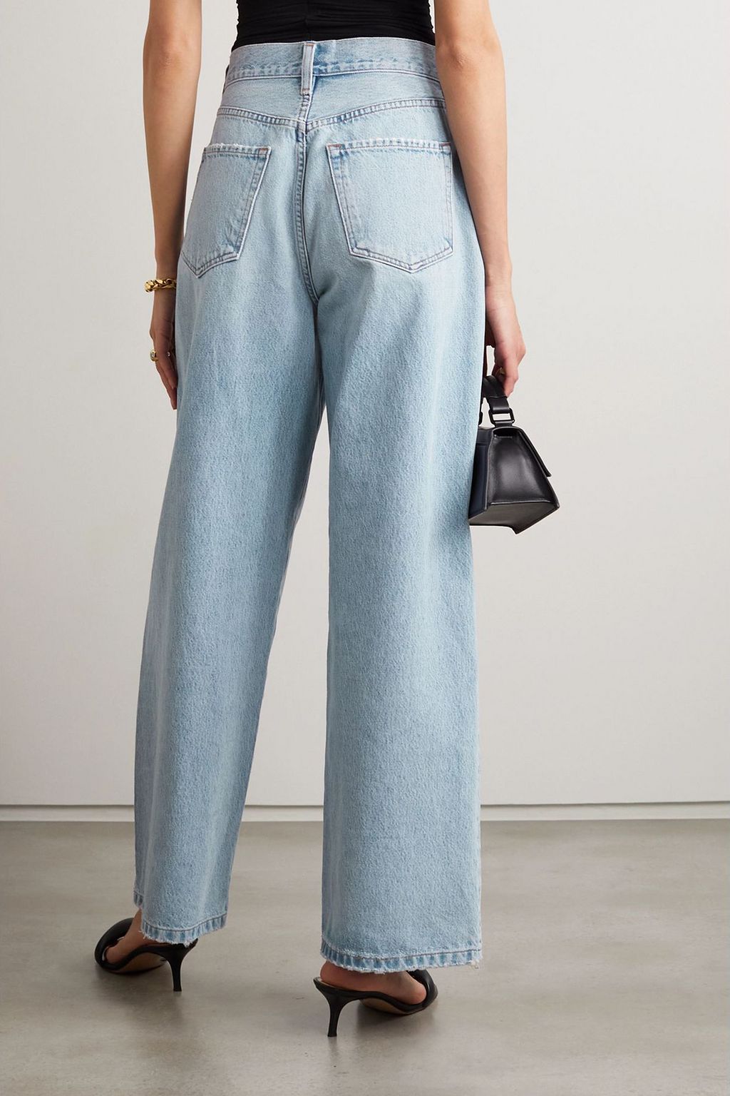 GOLDSIGN Halbhohe Jeans „Dixon“ mit weitem Bein