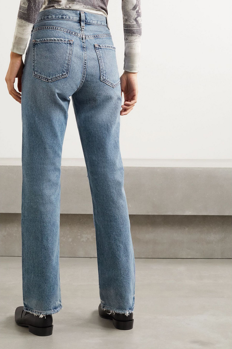  Goldsign - Hoch Sitzende Bootcut-jeans „nineties“ In Distressed-optik - Blau - 30 