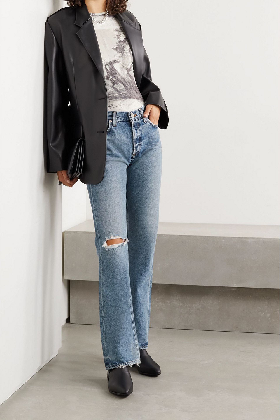  Goldsign - Hoch Sitzende Bootcut-jeans „nineties“ In Distressed-optik - Blau - 30 