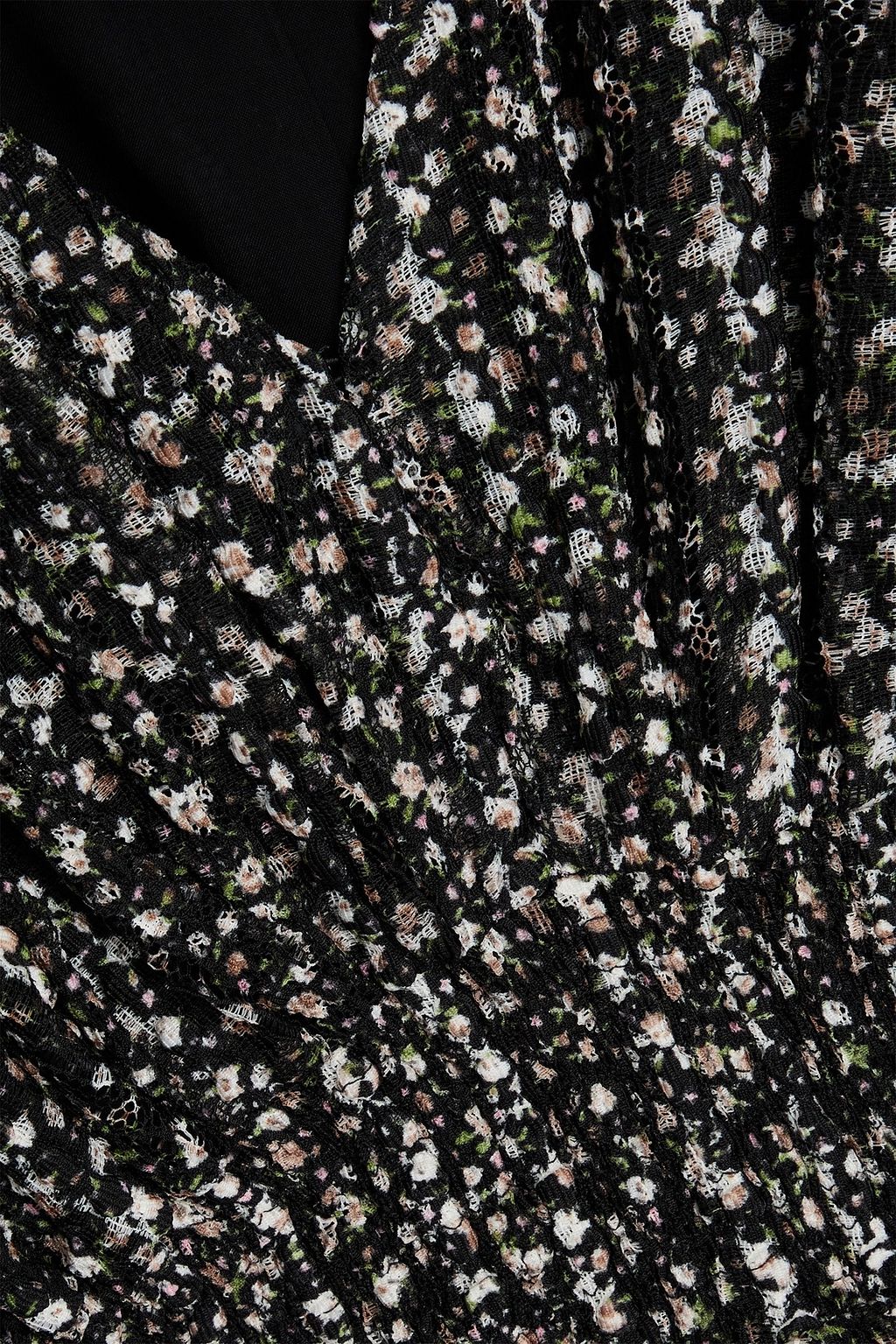 MAJE Wrap-effect floral-print jacquard mini dress
