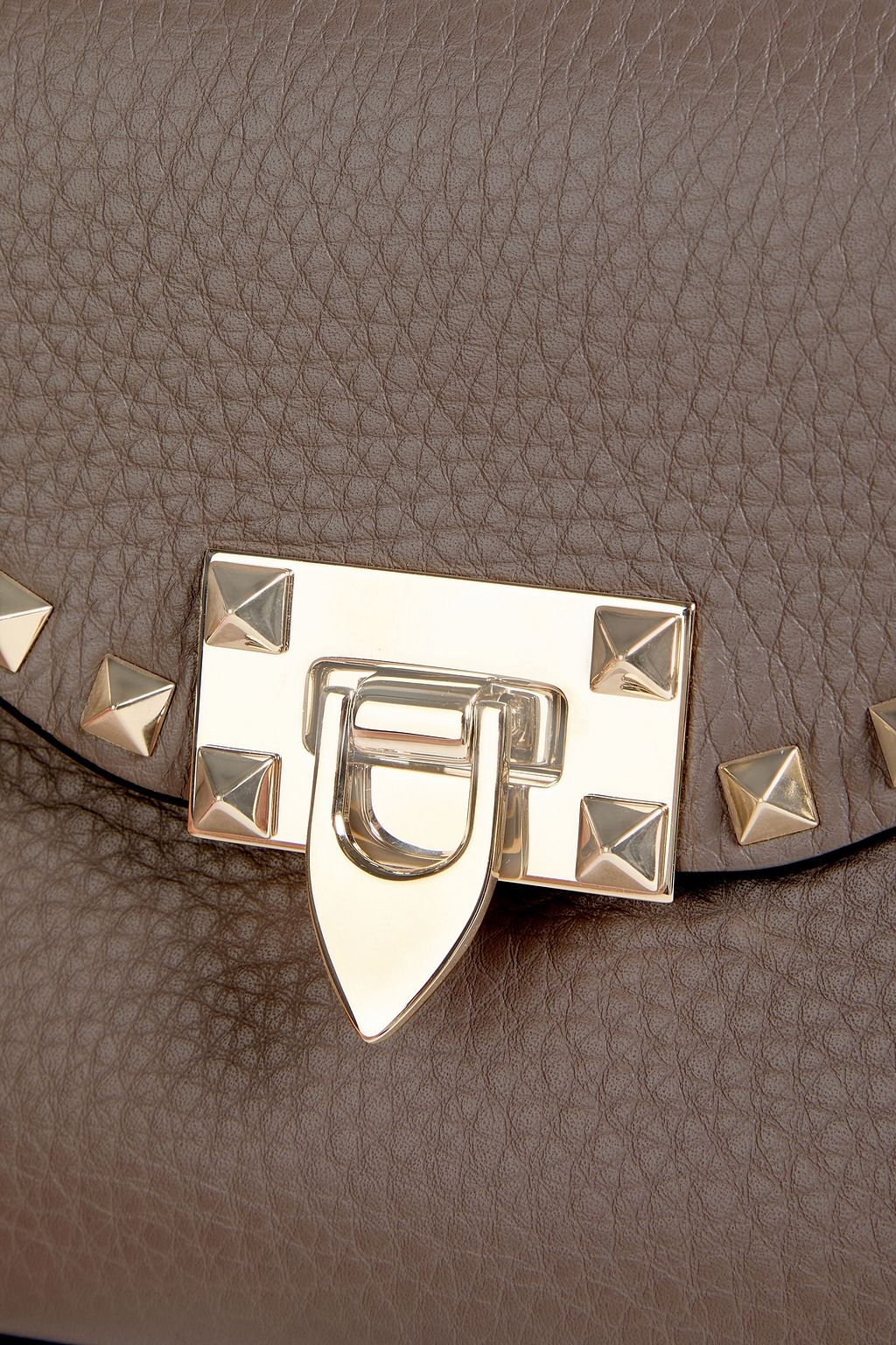 VALENTINO GARAVANI Rockstud pebbled-leather shoulder bag