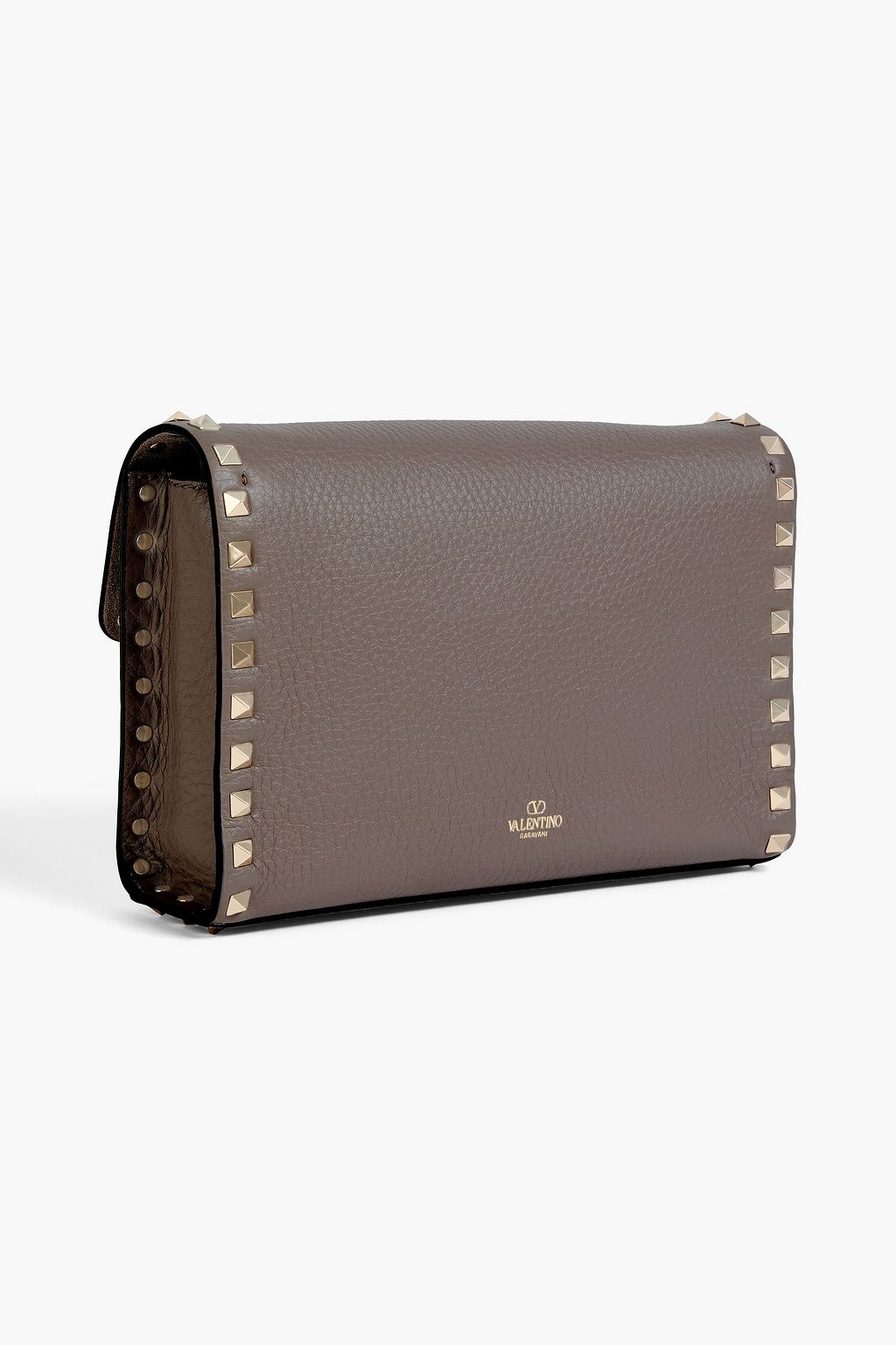 VALENTINO GARAVANI Rockstud pebbled-leather shoulder bag