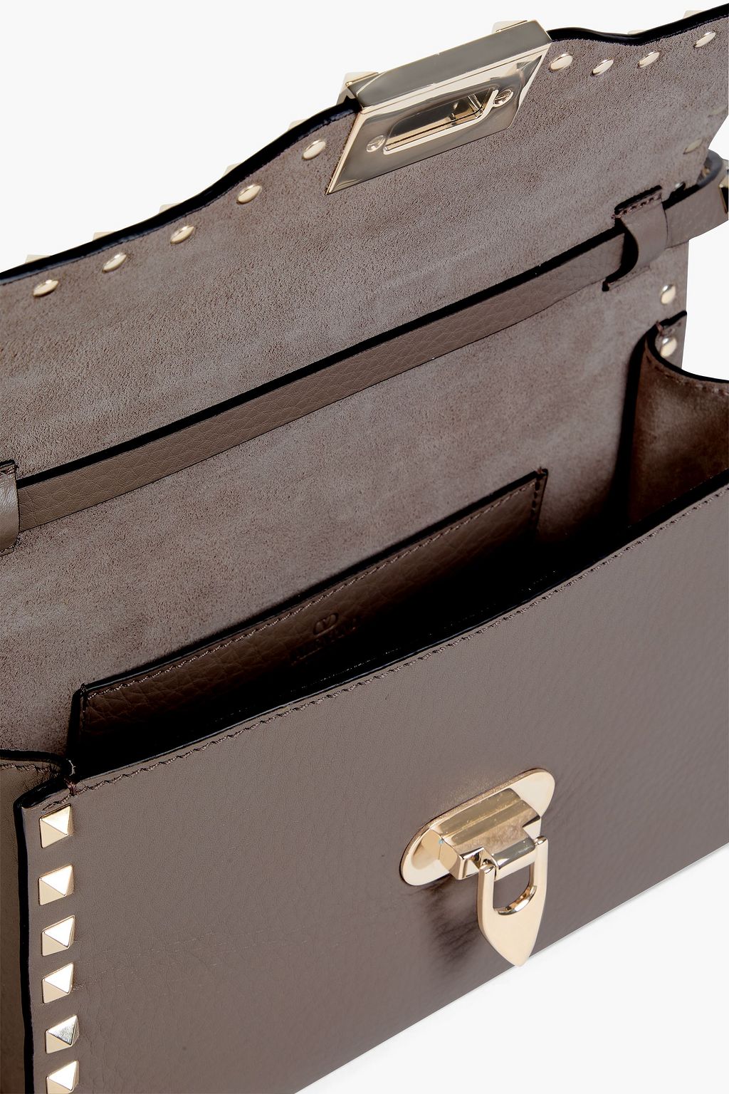 VALENTINO GARAVANI Rockstud pebbled-leather shoulder bag